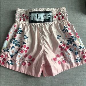 Tuff Athletics Pink Floral Athletic Shorts